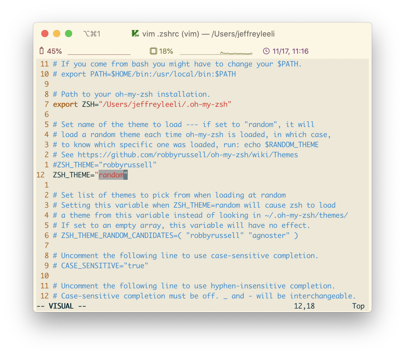 zsh Random Theme
